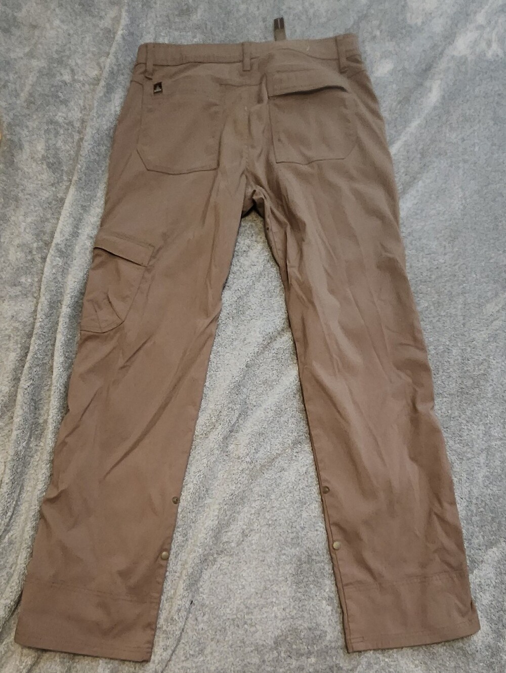 Prana Women’s Khaki Hiking Travel Pants 32x32 Button Up Legs Ventilated Outdoor - Picture 6 of 11